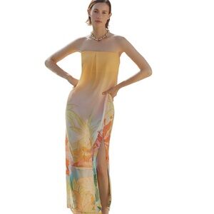 FARM RIO x ANTHROPOLOGIE Strapless Maxi Dress - Women’s Size Medium - NWT
